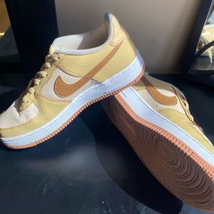 Nike brown and beiges Air Force 1